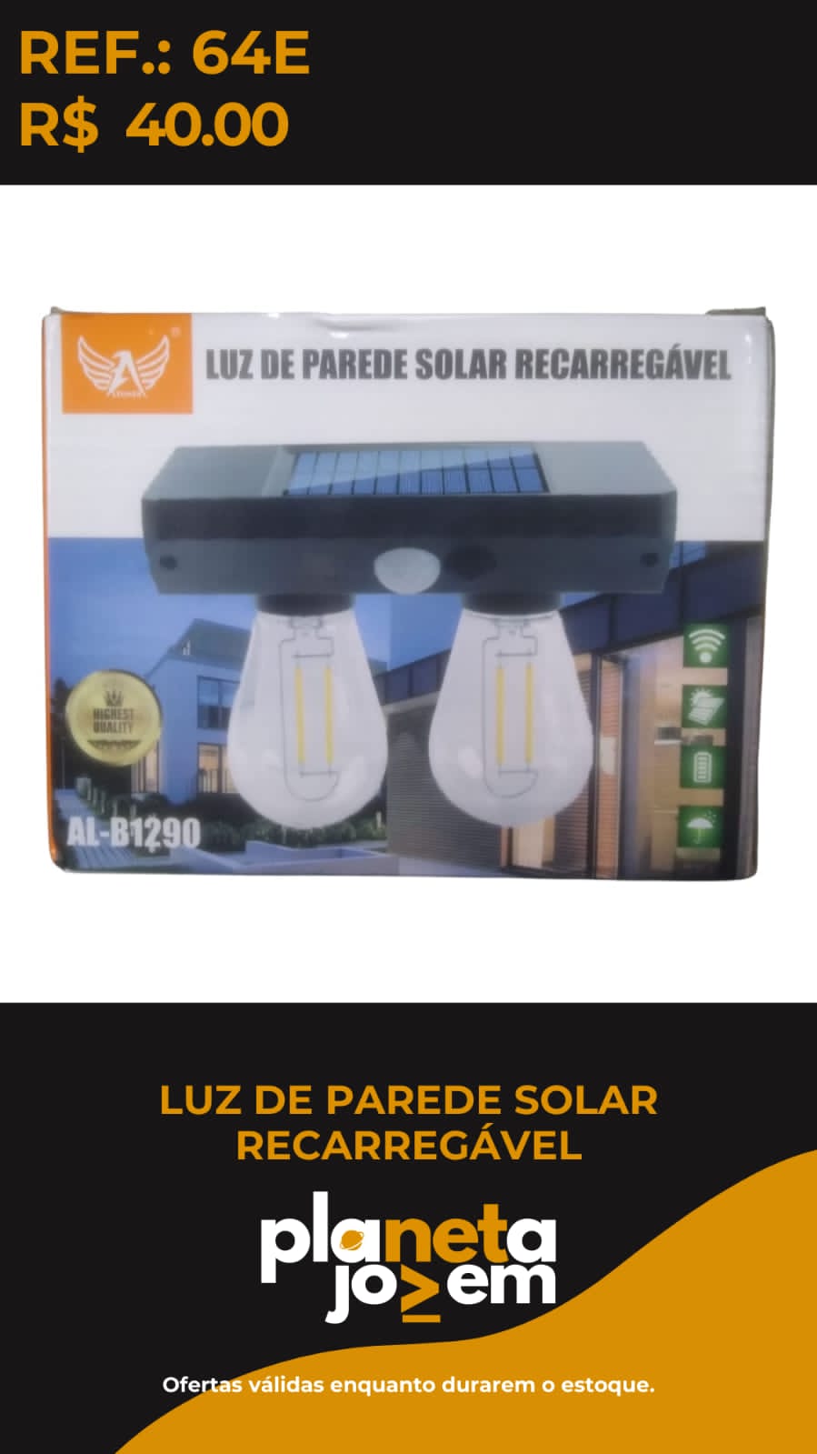 Luz De Parede Solar